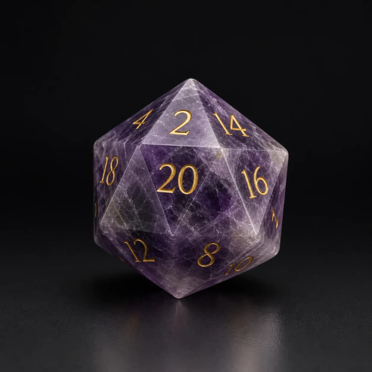 Amethyst gemstone dice representing the CuiShen sourcing journal