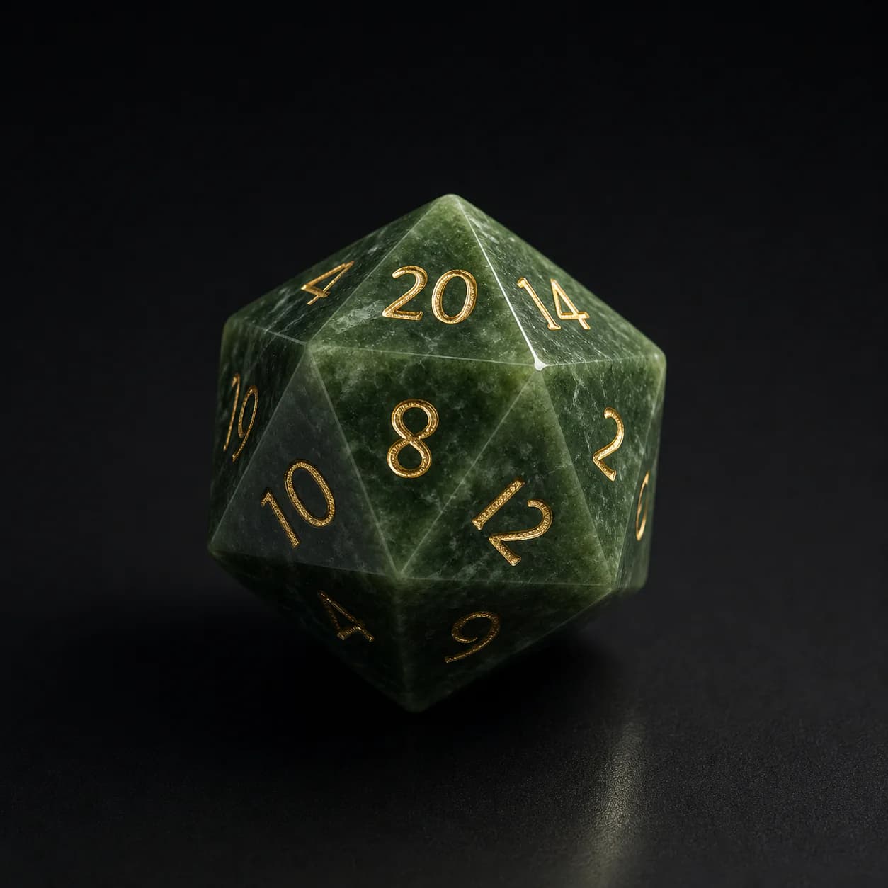 Jade gemstone D20 available for custom wholesale production